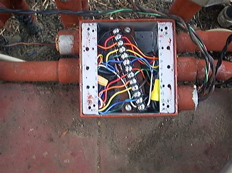 how to remove sprinkler wire junction box|junction box sprinkler controller cable.